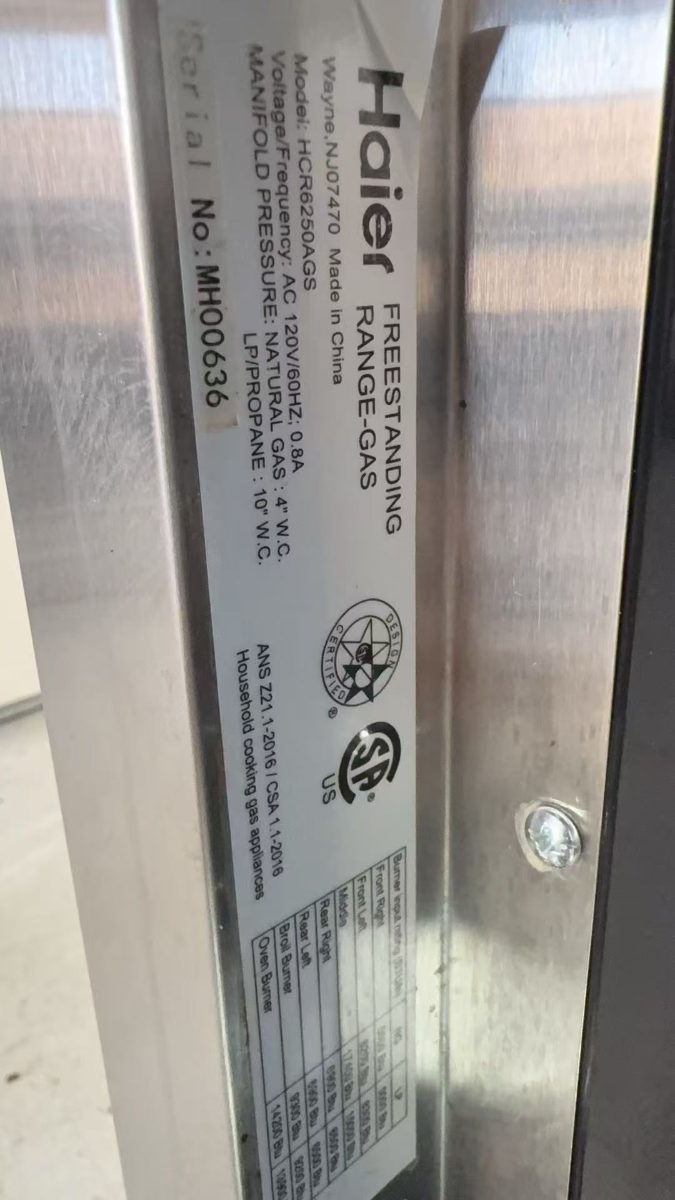 36”Haier Gas Stove with Convection Gas Oven HCR6250AGS - View 5