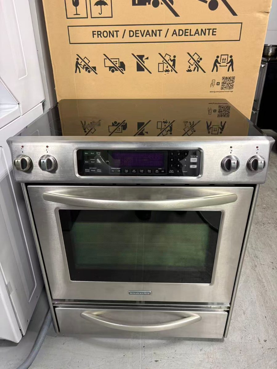 KitchenAid KitchenAid 30" Stainless Steel Electric Range – True Convection + Warming Drawer YKESS907SS03 - View 2